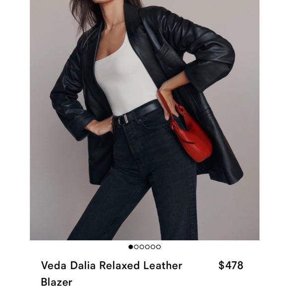 Reformation leather blazer NWT - Picture 3 of 5